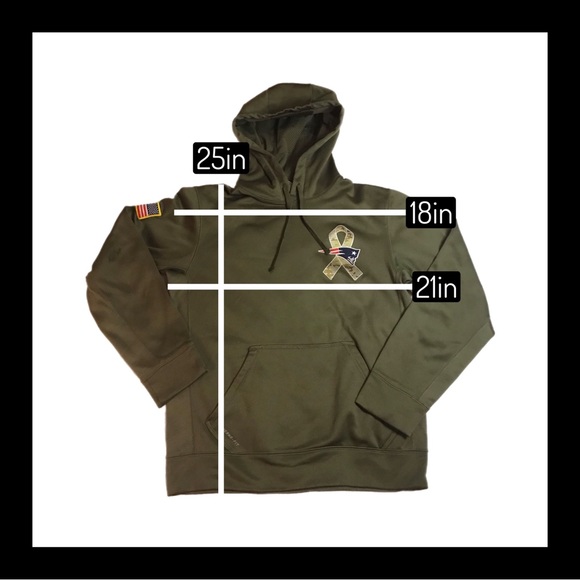 2014 Nike Men’s New England Patriots Salute Service Onfield Hoodie | Size - S - Picture 2 of 12